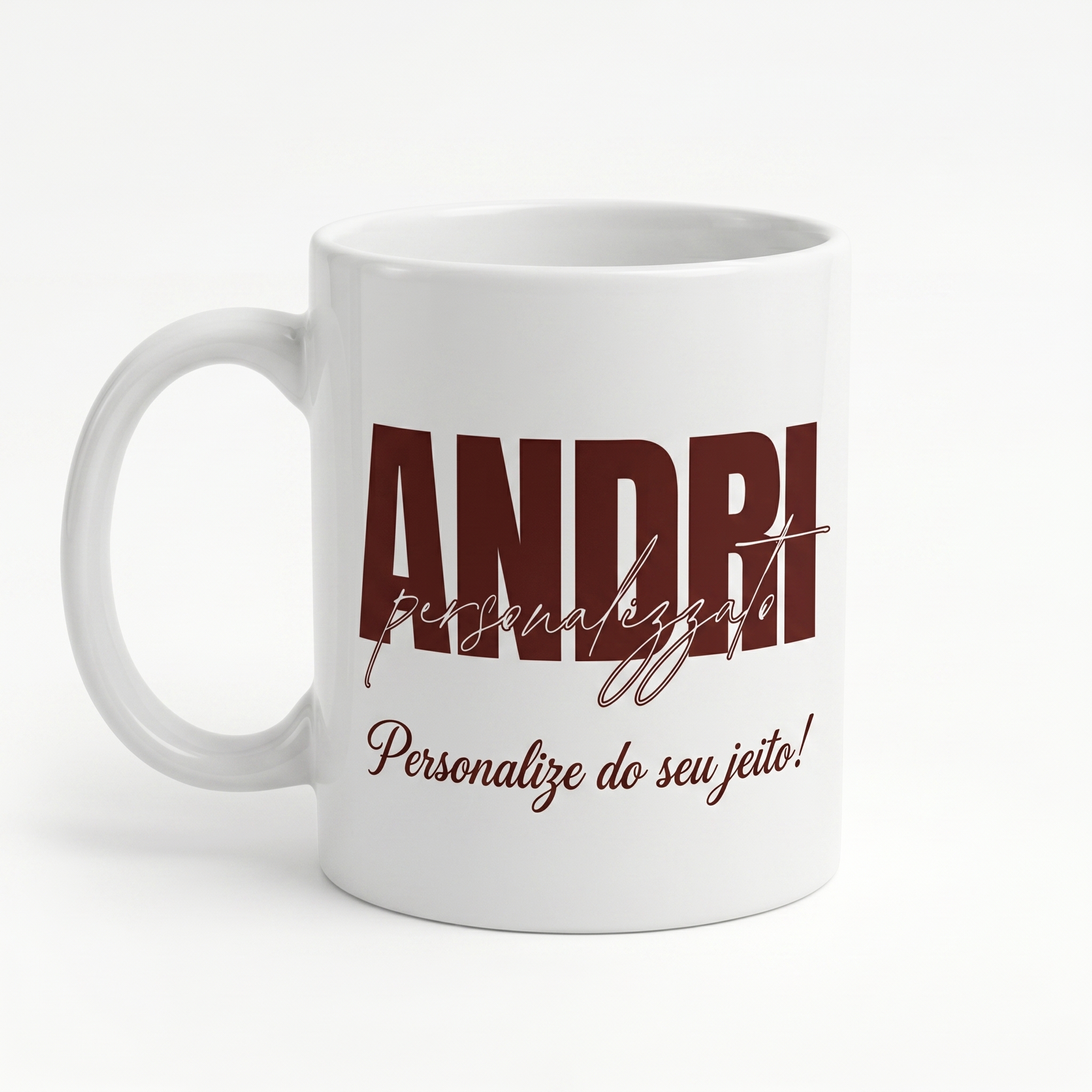Caneca Personalizada Fundo e Alça Branco — imagem 2