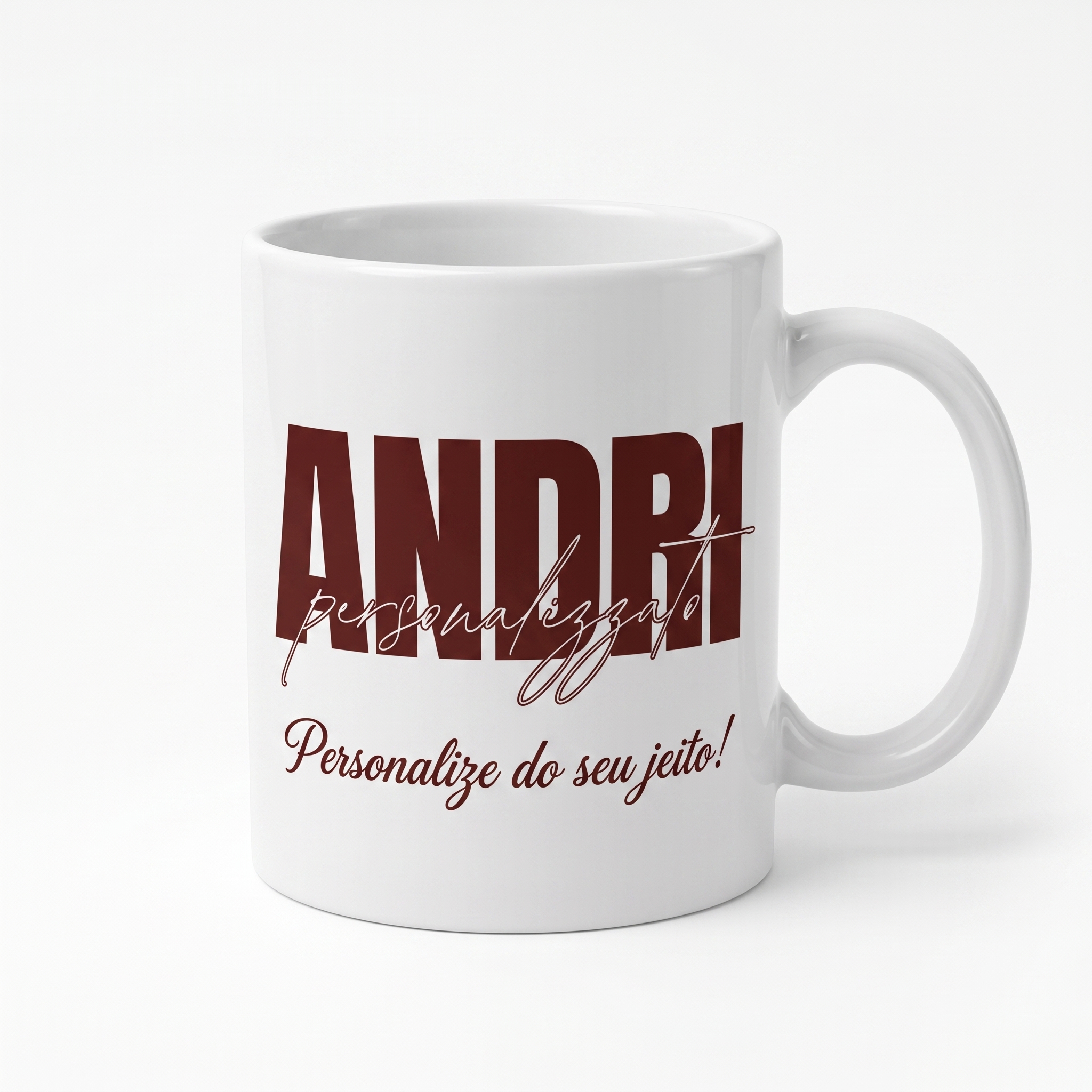 Caneca Personalizada Fundo e Alça Branco — imagem 3