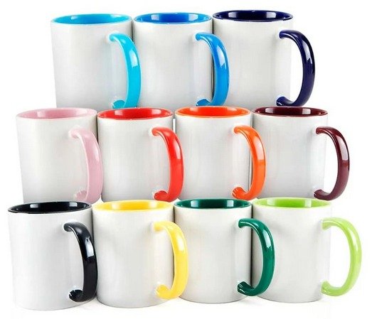 Caneca Personalizada Alça e Interno Coloridos — imagem 3