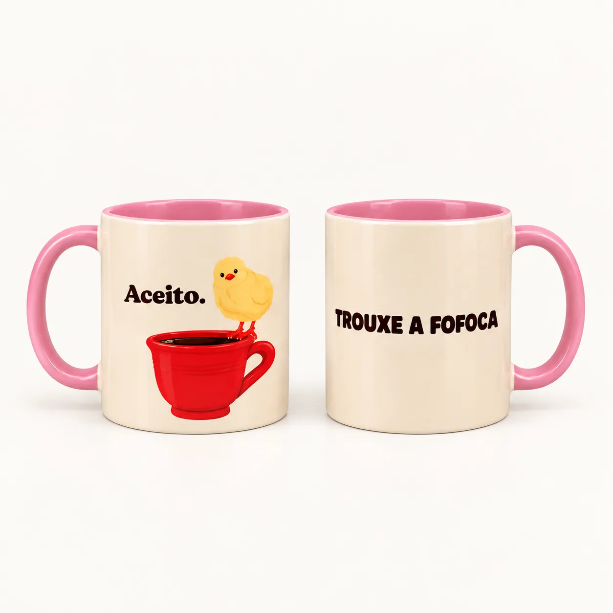 Caneca Bege Triodecor Interno Colorido — imagem 2